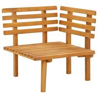 Tuinhoekbank met kussens massief acaciahout - thumbnail