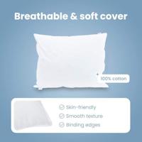 VidaXL Hoofdkussen met kussen 2 pcs wit 40 x 60 cm veren - thumbnail