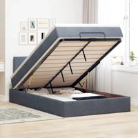 Ottoman bed met matras 120x200cm fluweel donkergrijs - thumbnail