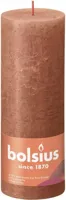 Bolsius stompkaars rustiek shine 6.8x19cm rusty pink - thumbnail