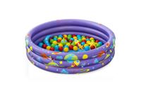 Bestway Opblaasbaar Kinderzwembad 3 Ringen met Ballen 102x25 cm +2 Jaar Binnen en Tuin 52466 - thumbnail