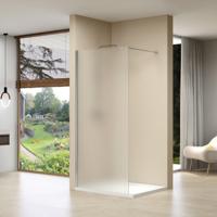 Inloopdouche Van Rijn Products Vaste Wand 100 x 200 cm Gesatineerd Glas - thumbnail