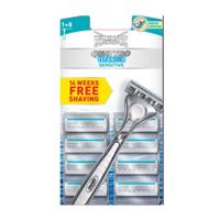 Wilkinson Quattro Titanium Sensitive Scheersysteem incl 9 Mesjes - thumbnail