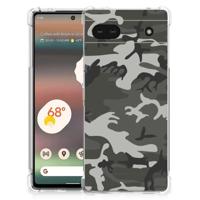 Google Pixel 6A Doorzichtige Silicone Hoesje Army Light - thumbnail