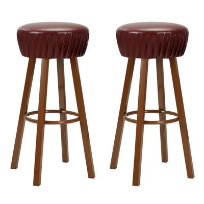 vidaXL Barstoelen 2 st kunstleer bruin vidaXL Barstoelen 2 st kunstleer bruin