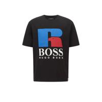 BOSS Menswear BOSS x Russell Athletic T-shirt met logo zwart - thumbnail