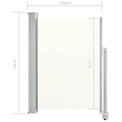 VidaXL Tuinscherm uittrekbaar 100x300 cm crèmekleurig VidaXL Tuinscherm uittrekbaar 100x300 cm crèmekleurig