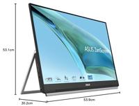 ASUS ZenScreen MB249C - 24 inch draagbare USB-monitor - Full HD 1920x1080, USB Type-C 60 Watt, HDMI, autorotatie, standaard, FreeSync - IPS-paneel, 16:9, anti-reflecterend, luidspreker, zwart - thumbnail