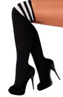 Cheerleader sokken zwart/wit - thumbnail