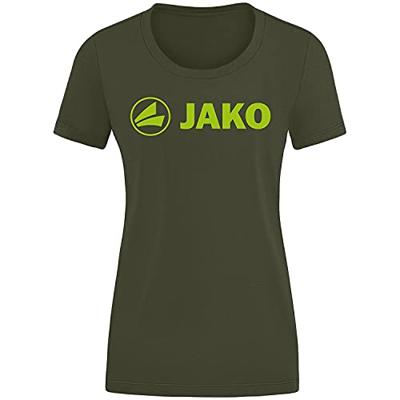 JAKO 6160D T-Shirt Promo Dames - Kaki/Fluogroen - 36