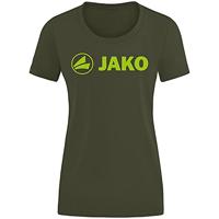 JAKO 6160D T-Shirt Promo Dames - Kaki/Fluogroen - 36 - thumbnail