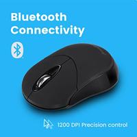 Simpletek Muis Bluetooth Optisch Zwart 3 Toetsen 1000 dpi - thumbnail
