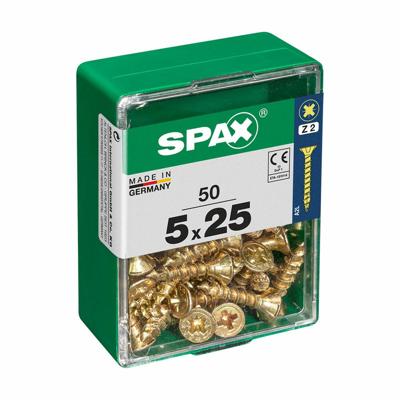 Schroefdoos SPAX Houten schroef Platte kop (5 x 25 mm) (5,0 x 25 mm)