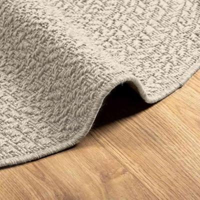 VidaXL Vloerkleed zizur crème binnen en buiten ø 90 cm jute look VidaXL Vloerkleed zizur crème binnen en buiten ø 90 cm jute look