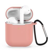 Draadloze koptelefoon schokbestendig silicone beschermhoes voor Apple AirPods 1/2 (roze) - thumbnail