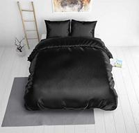 RoyalTextile - Beauty Skin Care Dekbedovertrek Micropercal - Zwart - 140 x 220 - thumbnail