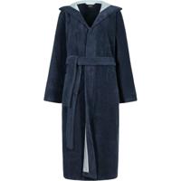 Cawö Cawo Dames Home Badjas met Capuchon Uni 802 44/46 sea - thumbnail