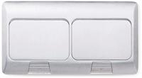 LEDmaxx 105627 2-voudig Vloerinbouw-contactdoos Met Cat5-bus, Aanraakbeveiliging Aluminium - thumbnail