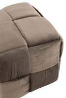 J-Line Poef 1-Zit Textiel|Hout Donker Grijs - thumbnail