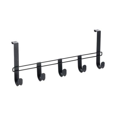 Metaltex Deurkapstok 5 Haken 38x6x15 cm Zwart