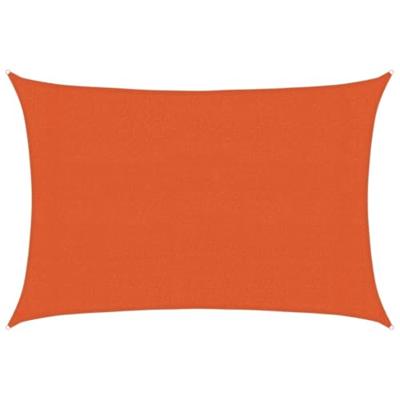 VidaXL Zonnezeil 160 g/m² rechthoekig 3x5 m hdpe oranje