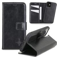 NorthLife iPhone 12 Mini - Leren Afneembare 2-in-1 bookcase telefoonhoes - Zwart - thumbnail