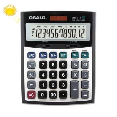 OSALO OS-2TV 12 cijfers bureaublad Tax Rate Calculator zonne-energie Dual Power Calculator