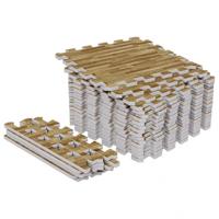 Vloer Beschermingsmatten 30 x 30 cm 18 matten incl eindstukken Lichte houtlook - thumbnail