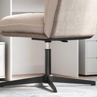 VidaXL Kantoorstoel gascilinder zwart 318-473 mm ijzer - thumbnail