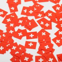 Tafelconfetti Vlag Zwitserland (150st) - thumbnail