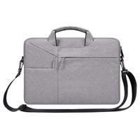 ST02S waterdichte scheurweerstand verborgen draagbare riem One-schouder handtas voor 13 3 inch laptops met koffer gordel (lichtgrijs) - thumbnail