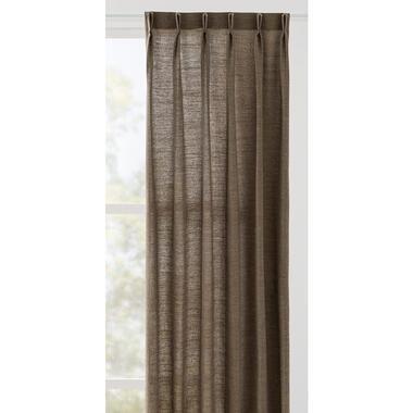 Gordijnstof Ivy lichtdoorlatend - bruin