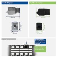 ACT Keystone Jack RJ45 CAT6 Unshielded toolless met shutter. zwart - thumbnail
