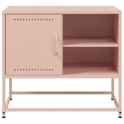 Tv-meubel 68x39x60,5 cm staal roze