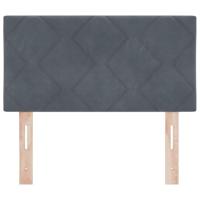 LED Hoofdbord met LED -striplichten Donkergrijs 80 cm Fluweel - thumbnail