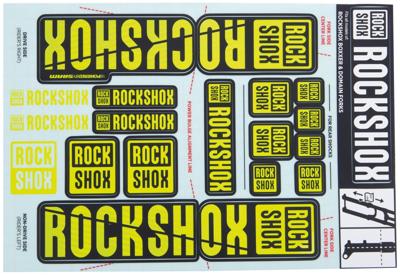 ROCKSHOX decor set decal set yellow