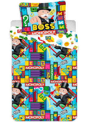 Monopoly Dekbedovertrek 140 x 200 cm Monopoly Dekbedovertrek 140 x 200 cm