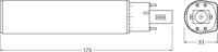 OSRAM HOMELIGHTING 4058075559172 LED-lamp Energielabel F (A - G) G24q-3 10 W = 26 W Warmwit (Ø x l) 33 mm x 170 mm 1 stuk(s) - thumbnail