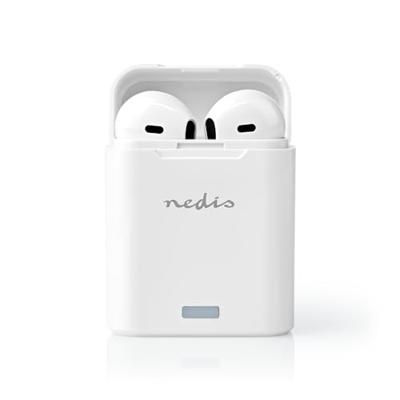 Volledig Draadloze Oordopjes - Bluetooth - Maximale batterijduur: 2.5 uur - Drukbediening - Charging case - Ingebouwde microfoon - Ondersteuning voor spraakbesturing - Wit