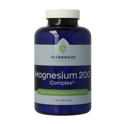 Magnesium 200 Complex Tauraat Malaat Bisglycinaat 180 Tabletten