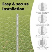 VidaXL Hek met paal zilver 1,5 x 25 m staal - thumbnail