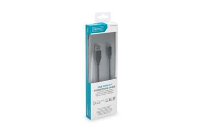 Digitus 1m, USB3.0-C/USB3.0-A 1m USB C USB A Zwart