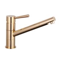 CORNWALL ééngreepsmengkraan keuken, koper-look kraan met draaibare uitloop en draaibereik 150° keramische schijven geluidsarme, verwisselbare 35 mm-cartouche flexibele metalen aansluitslangen - thumbnail