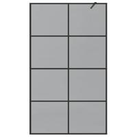VidaXL Inloop douche wand zwart 115 x 195 cm gehard glas - thumbnail