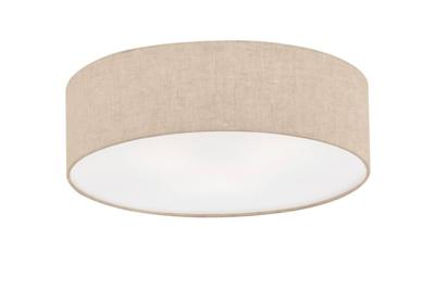 Fischer & Honsel Ø 40cm plafondlampThor met zandkleur linnen - 20052