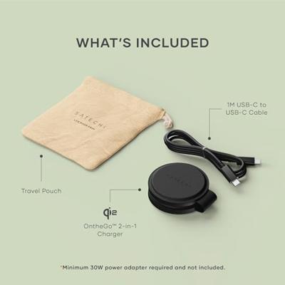 Satechi OntheGo 2-in-1 wireless oplader (15W) - Black - thumbnail