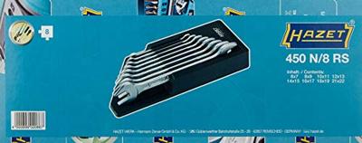 Hazet 450N/8RS Dubbele steeksleutelset 8-delig Sleutelbreedte (metrisch) 6 - 22 mm