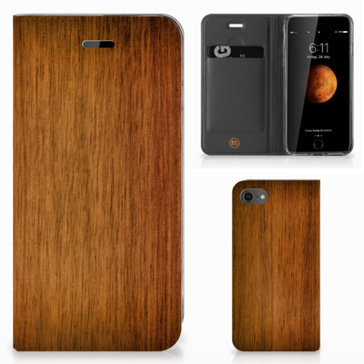 iPhone 7 | 8 | SE (2020) | SE (2022) Book Wallet Case Donker Hout