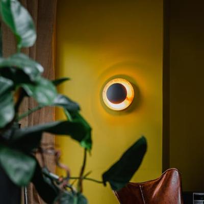 QAZQA Art Deco wandlamp zwart met goud - Emilienne