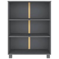 Boekenkast HAMAR 85x35x112 cm massief grenenhout donkergrijs - thumbnail